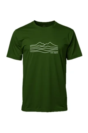 Camiseta Masculina Poliamida UV Serra do Mar verde escuro