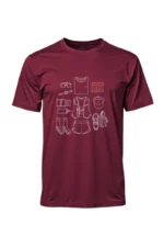 Camiseta Masculina Poliamida UV Trail Vibes bordo
