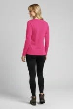 Camiseta Feminina Básica Poliamida UV Manga Longa Pink