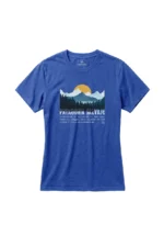 Camiseta Feminina Estonada Patagônia Azul