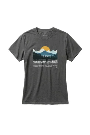 Camiseta Feminina Estonada Patagônia Preto