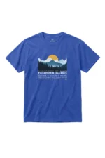 Camiseta Masculina Estonada Patagônia Azul