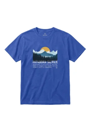 Camiseta Masculina Estonada Patagônia Azul