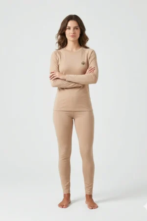 Blusa Segunda Pele Feminina Thermo Bege Nos Alpes