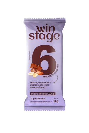 Barra de Proteína 54g Natural Amendoim com Chocolate WinStage