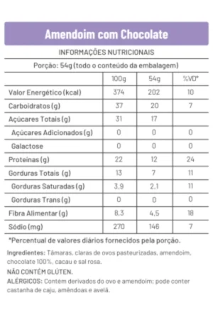 Barra de Proteína 54g Natural Amendoim com Chocolate WinStage