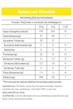 Barra de Proteína 54g Natural Banana Com Chocolate WinStage