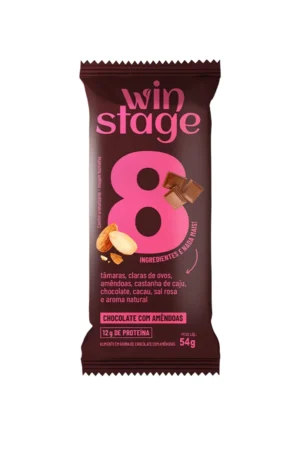 Barra de Proteína 54g Natural Chocolate com Amêndoas WinStage