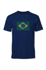 Camiseta Masculina Poliamida UV Brasil Natureza Marinho