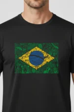 Camiseta Masculina Poliamida UV Brasil Natureza Preto