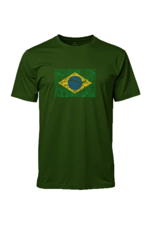 Camiseta Masculina Poliamida UV Brasil Natureza Verde