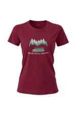 Camiseta Feminina Poliamida UV Happiness Only Real When Shared Bordo