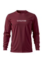 Camiseta Masculina Poliamida UV Manga Longa Aventura vs Rotina bordo
