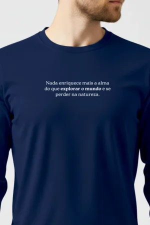 Camiseta Feminina Poliamida UV Manga Longa Serra do Mar 3 Camiseta Masculina Poliamida UV Manga Longa Explorar o Mundo marinho