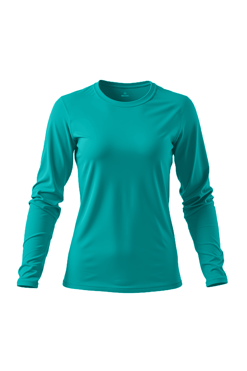 camiseta-feminina-basica-poliamida-uv-manga-longa-turquesa-m Camiseta Feminina Básica Poliamida UV Manga Longa Turquesa