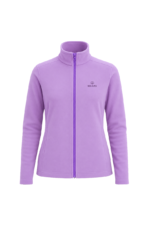jaqueta fleece feminina trekker lavanda nos alpes