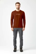 Camiseta Masculina Poliamida UV Manga Longa Eu Não Tenho Paredes marrom