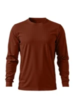 Camiseta Masculina Básica Poliamida UV Manga Longa Marrom