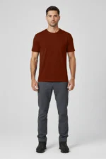 camiseta-masculina-basica-poliamida-uv-marrom-f Camiseta Masculina Básica Poliamida UV Marrom