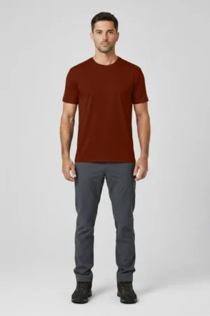Camiseta Masculina Básica Poliamida UV Marrom