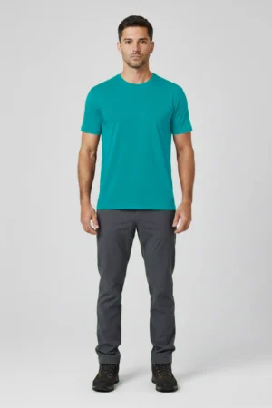 Camiseta Masculina Básica Poliamida UV Turquesa
