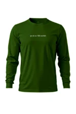 Camiseta Masculina Poliamida UV Manga Longa Que Não Nos Falte Montanha Verde